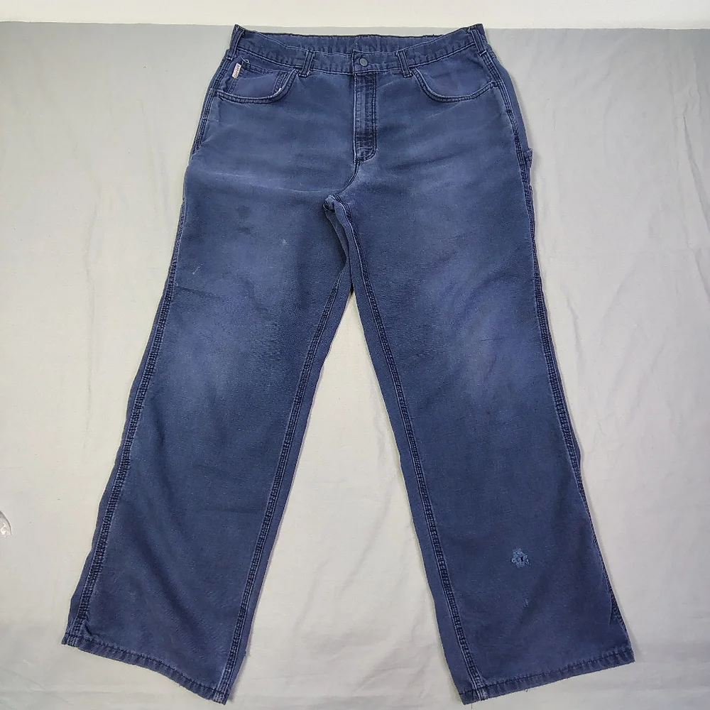 Carhartt FR Pants Mens Size 36x31 Blue Loose Straight‎